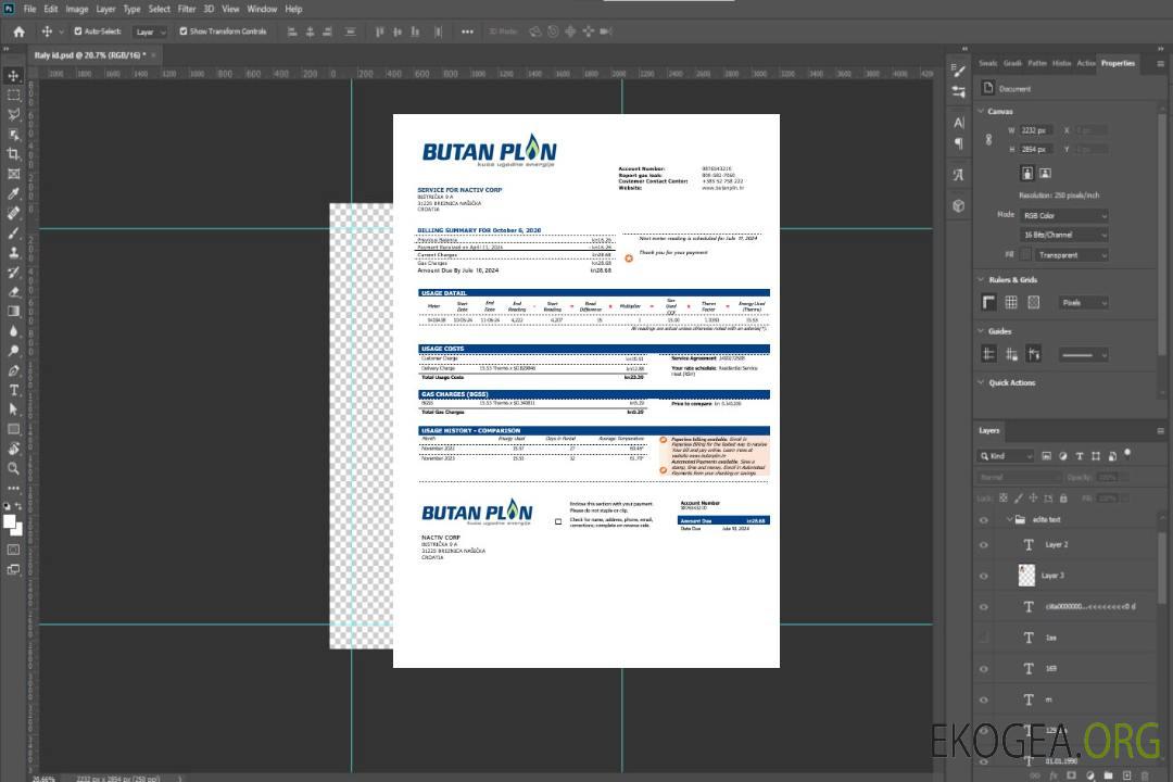Croatie BUTAN PLIN modèle de facture de services publics pour les entreprises de gaz doo aux formats Word et PFD template Croatie BUTAN PLIN modèle de facture de services publics pour les entreprises de gaz doo aux formats Word et PFD template